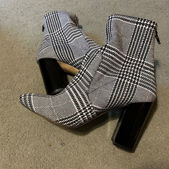 Aldo Plaid High Heel Ankle Boots - Picture 5 of 9